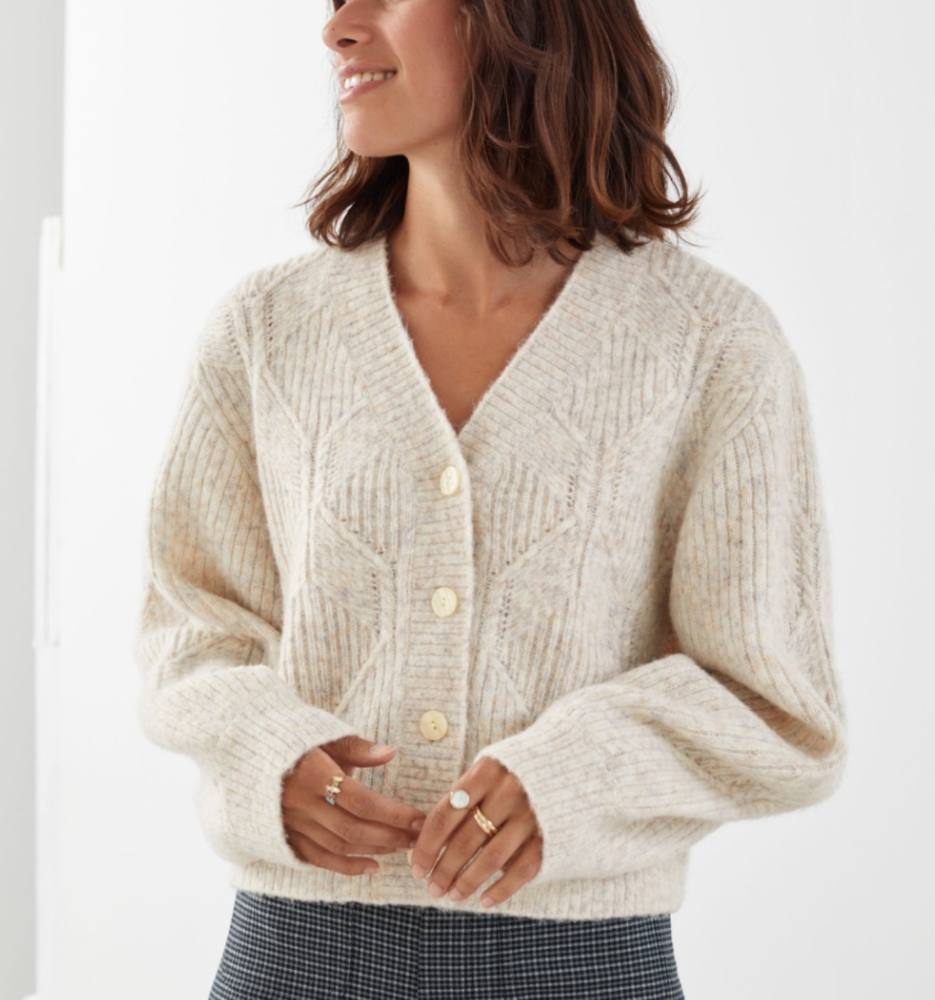 & Other Stories Oatmeal Cardigan